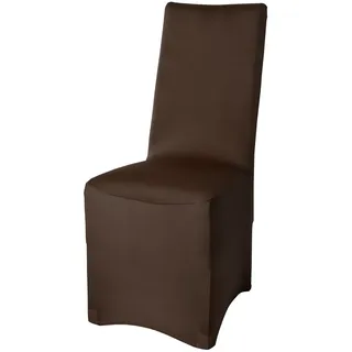 Beautissu Leona Stretch Bankett Stuhlhusse 95x45cm Braun 95x45x45 cm -