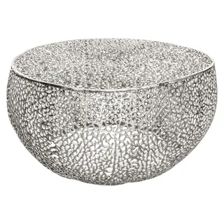 Couchtisch 80cm Silber Design Tisch Modern Wohnzimmer JETZT KAUFEN - Silber