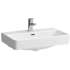 Laufen PRO S Waschtisch Compact, ohne Hahnloch, mit Überlauf, 600x380mm, H818959, Farbe: Weiß mit LCC Active