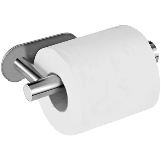 Aikzik Toilettenpapierhalter ohne Bohren, Selbstklebend Toilettenpapierrollenhalter Edelstahl Runde Klopapierhalter für Küche und Badzimmer