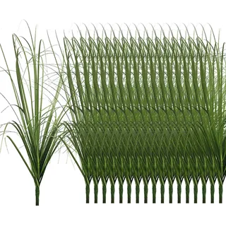 ZenithPeak 18 Bündel Künstliche Pflanzen, 52cm Kunstpflanzen Outdoor wie Echt, Grüne Plastik Gräser Künstlich, Kunstgras Dekogras Hoch, Kunstgras Außenbereich für Garten Balkon Blumenkasten Deko
