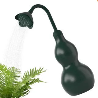BKSAI Gießbrause Pflanzen Bewässerung 2in-1 Düse 650ML Kalebassenform Sprühflasche Pflanzen Ballbrause Mini Gießkanne zur Aufzucht von Setzlingen (Dunkelgrünn)