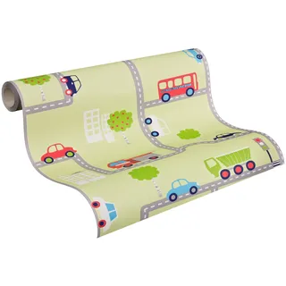 A.S. Création Tapete Boys & Girls 5 Papiertapete Kindertapete 10,05 m x 0,53 m bunt grün 936322
