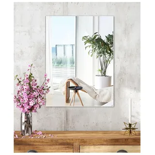 JMITHA Klebespiegel Spiegel Selbstklebend 40x30cm Spiegel zum Kleben Spiegelfliesen Selbstklebend Wandspiegel Selbstklebender HD Glas Rahmenlos Badezimmerspiegel Badspiegel Rechteckig