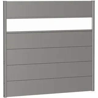 Biohort Sichtschutzelement 145 x 137 cm Grau Metall