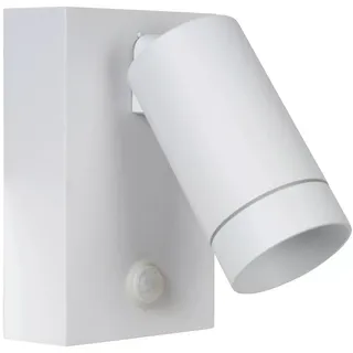 Wandspot außen Sensor flexibel Weiß IP54 Haus b:15,3 cm GU10 Strahler Lampe