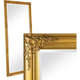 Wholesaler GmbH LC Home Wandspiegel Barock Gold ca. 180 x 80 cm Antik-Stil m. Facettenschliff XL Ganzkörperspiegel, Gaderobespiegel, Flurspiegel, Spiegel klassisch