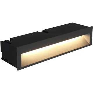 DAWALIGHT LED Wandeinbauleuchte Treppenleuchte 10W 3000K Warmweiß Wand Einbaustrahler IP65 Wasserdicht 240V Treppen Beleuchtung Außen zum Wänden Wegenm, Aluminium, Dunkelgrau