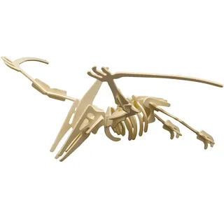 Pebaro 856/2 Holzbausatz Pterodactylus, 3D Puzzle Fliegender Dinosaurier, Modellbausatz, Basteln mit Holz, Holzpuzzle, vorgestanzte Holzplatte, ausbrechen, zusammenstecken, fertig, Geschenkidee