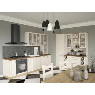 Klassische Küche Kompakte Küchen Hochschrank Schrank Hängeschrank Maßfertigung - Weiß