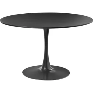 BELIANI Esszimmertisch Schwarz Rund 120 cm MDF-Platte Metall Modernes Design Küchentisch Esszimmertisch - Schwarz