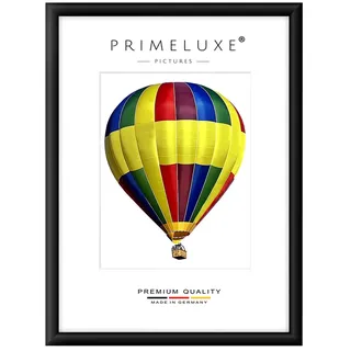 PrimeLuxe Holz Bilderrahmen 50 x 75 cm (Bildmaß) in Schwarz matt | Farbe und Größe wählbar | Rahmen für Poster | Puzzle | Foto collage | MADE IN GERMANY