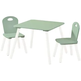 Kesper Kindersitzgruppe , Weiß, Mintgrün , Holzwerkstoff , 55x45x55 cm , Fsc , Babymöbel & Kindermöbel, Babyzimmer, Kindersessel & Kindertische