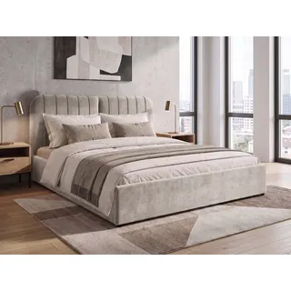 beautysofa 160 x 200 cm H2 Beige/Bronze