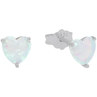 Amor Ohrstecker Herz silberfarben 925