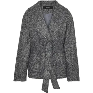 VERO MODA Damen Vmelitebergen Jacket Boo Kurzjacke, Dark Grey Melange/Detail:Melange, S