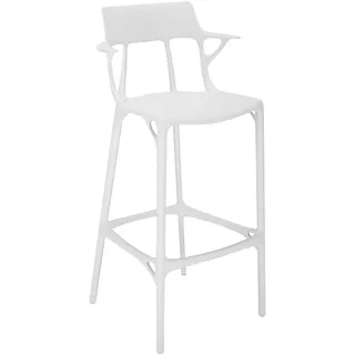 Kartell A.I. Stool Recycled, Hocker, Weiß, Höhe 75 cm