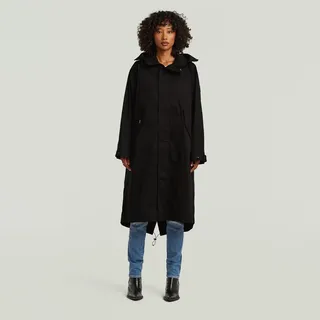 G-Star für Damen. D28236-5126-6484 Rovic Parka schwarz (L), Lässig, Baumwolle