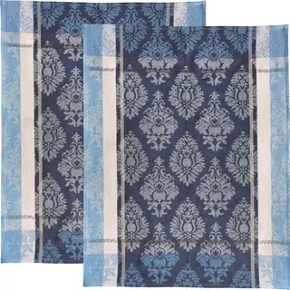 Erwin Müller Geschirrtuch 2er-Pack Halbleinen blau Größe 50x70 cm