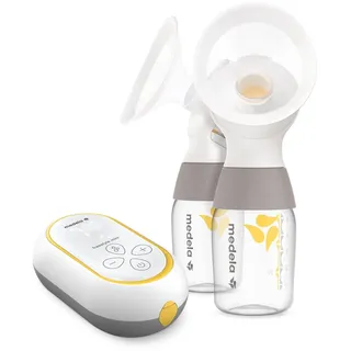 Medela Freestyle Mini Classic Doppelmilchpumpe mit wiederaufladbarem Akku.