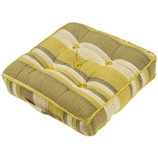 Homescapes Sitzkissen Morocco gelb gestreift 40/40/8 cm , Textil , Gestreift , Füllung: Polyester , Quadratisch , 40x8x40 cm , Oeko-Tex® Standard 100 , Heimtextilien, Wohntextilien, Kissen