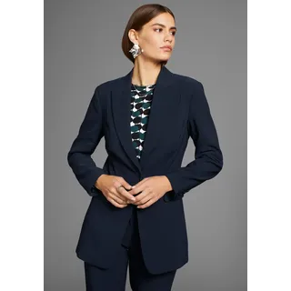 HECHTER PARIS Longblazer, ohne Kragen- NEUE KOLLEKTION, blau