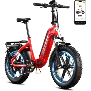 HOVSCO Klapprad E Bike 20 x 4.0 Zoll Fatbike für Erwachsene