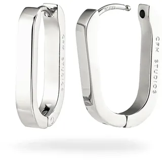 Paar Creolen COPENHAGEN STUDIOS "Schmuck Geschenk Edelstahl Ohrring Hoop", edelstahlfarben, Ohrringe, Damen, Edelstahl, Paar Creolen