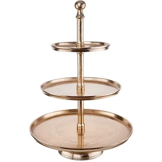 Butlers Etagere Banquet , Goldfarben , Metall , 66 cm , Geschirr, Tischkultur & Serviergeschirr, Etageren
