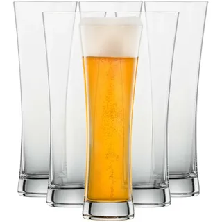 SCHOTT ZWIESEL Weizenbierglas Beer Basic 0,3 l (6er-Set), geradlinige Weizengläser für Weizenbier, spülmaschinenfeste Tritan-Kristallgläser, Made in Germany (Art.-Nr. 115270)