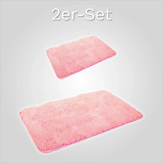 Badematte KINZLER "Chaozhou, Badvorleger, Badezimmer Teppich", rosa (rosé), H:20mm, Polyester, Badematten, Badematte, Badteppich, Uni Farben, weich, als rechteckig, rund & Set erhältlich