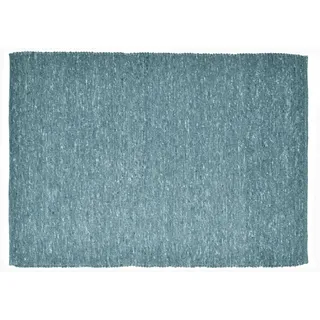Sansibar Hörnum Wollteppich 70 x 140 cm Blau/Grün/Petrol