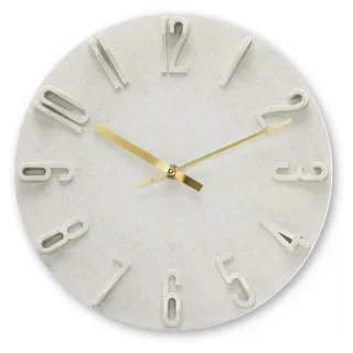 Hama Wanduhr Korfu beige 30cm 3D Ziffern 185880