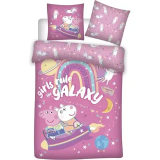 Peppa Pig Bettbezug Galaxy 140 x 200 cm - Polyester - Rosa
