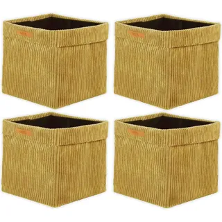 lycce Aufbewahrungskorb Casual 33 x 33 x 31 cm 4-tlg. senf