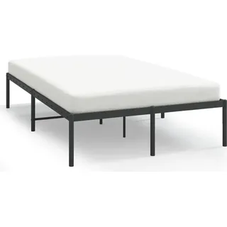 vidaXL Bettgestell Metall Schwarz 120x190 cm - Schwarz