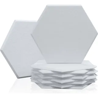INF 12er-Pack Schalldämmplatten - Weiße Akustikplatten mit selbstklebender Rückseite