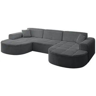 altdecor Eckcouch 3-Sitzer Dunkelgrau
