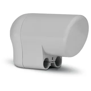 TechniSat UNYSAT Universal-Twin-LNB - im Wetterschutzgehäuse (passend für TechniSat SATMAN Spiegel, 2 Teilnehmer, 1 Orbitposition, LTE-Störsicher) grau