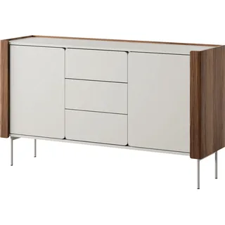 Furniture24 Kommode Wrap Ksz-141 Sideboard 141 X 82 X 39 Cm Nußbaum/Kaschmir