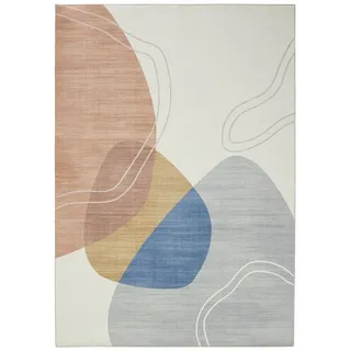 benuta pop Waschbarer Kurzflor Teppich Laury Multicolor 200x300 cm - Bunter Teppich für Wohnzimmer