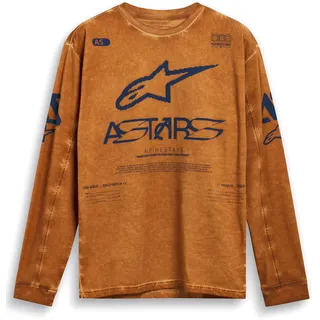 Alpinestars Nook Knit, T-Shirt langarm - Braun/Dunkelblau - M