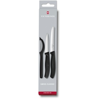 Victorinox Swiss Classic Gemüsemesser-Set mit Schäler, 3-teilig schwarz