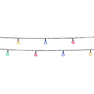 LUMI JARDIN Solar-Lichterkette, 20 glitzernde Kugeln, LED, mehrfarbig, 5,8 m