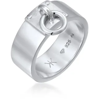Silberring KUZZOI "Ring Bandring Kreis Rund 925 Sterling Silber" Gr. 64, silber, Fingerringe, Herren, 64, Silber 925 (Sterlingsilber), Silberring