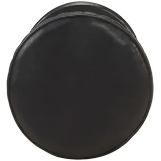 vidaXL Barhocker Schwarz Echtleder