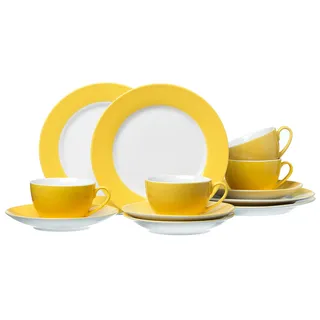 Flirt by R&B Doppio Kaffeeservice 12-tlg. gelb/mehrfarbig