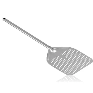 BBQ-Toro Aluminium Pizzaschaufel 30 x 26 cm | Pizzaheber, Pizzaschieber, Pizzawender - Silber