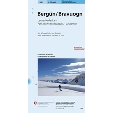 Swisstopo 1 : 50 000 Bergün Bravuogn Ski