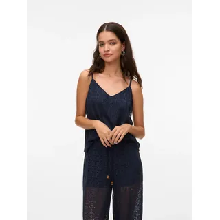 Vero Moda Spaghettitop "VMMAYA V-NECK SINGLET TOP JRS" Materialmix, regular fit, navy blazer